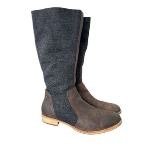 CAT by Caterpillar Sabrina Wool & Leather Tall Zip Up Riding Boots Size 8